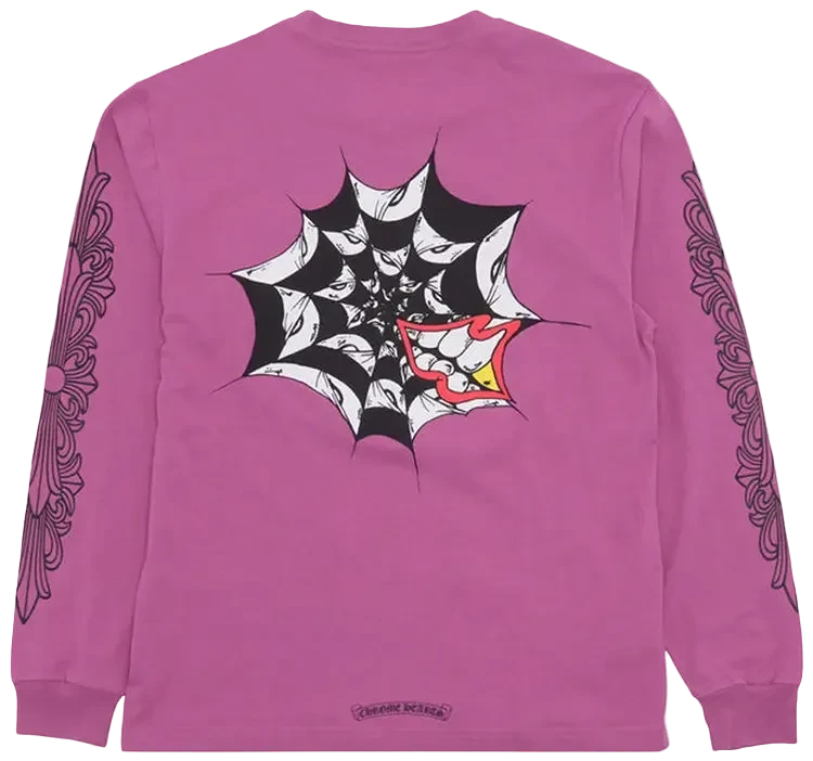 Pink Floral Web Long Sleeve